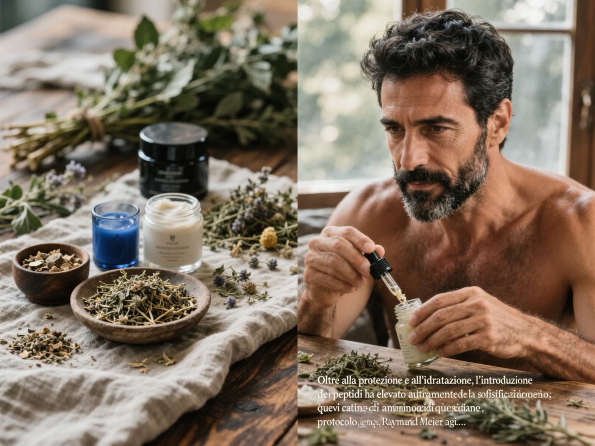 Editorial image illustrating: Oltre alla protezione e all'idratazione, l'introduzione dei peptidi ha elevato ulteriormente la…